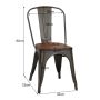 Set of 4 dining chairs 52x42x84cm., brown