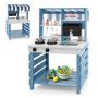 Children's kitchen 58x56x87cm., blue/white