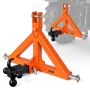 3-pisteperävaunukytkin VEVOR S-03-A, 50,8 mm:n vastaanotin, 3 palloa, Oranssi, 66 × 44,5 × 16,5 cm