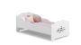 Children's bed Anna with mattress 144 cm x 75 cm x 63 cm, a princess sleeps here