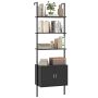 Freestanding shelf 60x35x184cm., black