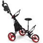 Golf cart 130x75x116cm., black/red