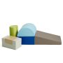 Set of 6 building blocks, assorted colors