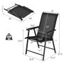 Set of 2 garden chairs 52x54x94cm., black