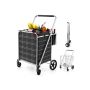 Shopping trolley 66x64x103cm., black/silver color