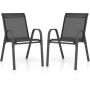 Set of 4 garden chairs 56x70x84cm., black