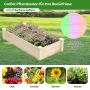 Raised bed 120x61x25.5cm., light brown