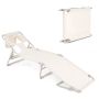 Lounger 190x56x32cm., beige