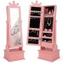Children's mirror 34x30x113cm., pink/black