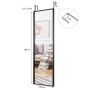 Hanging mirror 107x1.5x36.5cm., black
