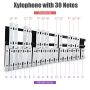 Xylophone 56x33x5cm., silver/black