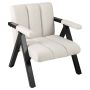 Armchair 74x78.5x84cm., beige/black