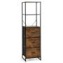 Freestanding shelf 43x39x156cm., brown/black