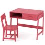 Children's desk with chair, pink