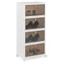 Shoe cabinet 40x27.5x83.5cm., white/brown