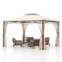 Gazebo 360x300x228cm., beige/light brown
