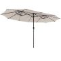 Outdoor umbrella 470x280x251cm., beige/black
