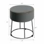 Pouf 35x35x41cm., dark gray/black