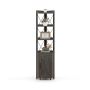 Freestanding shelf 48x32x180cm., dark gray/black
