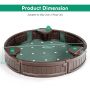 Sandbox 120x120x21cm., brown