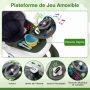6-in-1 walker, stroller, rocking horse, jumping chair, green