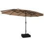 Outdoor umbrella 451.5x264x243cm., brown/black