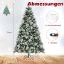 Artificial LED Christmas tree 125x215cm., green/white