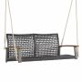 Garden swing 131x68x54cm., dark brown/beige