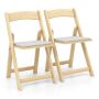 Set of 2 dining chairs 44x47x77cm., light brown