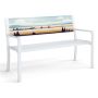 Garden bench 128x53x81.5cm., white