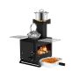 Pizza oven 54x36x44cm., black/silver color