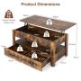 Coffee table 106x50x46.5cm., brown
