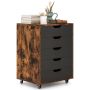 Document cabinet 49x40x65cm., brown/black