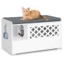 Cat litter box 90x48.5x52cm., white/gray