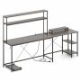 Desk 145x145x147cm., dark gray/black