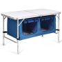 Tourist folding table 120x60x71cm., white/blue