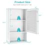 Bathroom wall cabinet 42x16.5x70cm., white
