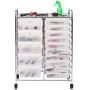 Trolley with drawers 62.5x37x87cm., silver color