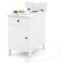 Bedside table 60x35x60cm., white