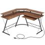 Desk 130x130x86cm., brown/black