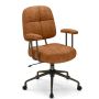 Office chair 68x68x103cm., brown/black
