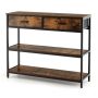 Console 100x30x80cm., brown/black