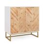 Cabinet 80x40x80cm., white/light brown