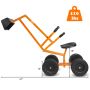Children's excavator with shovel 58x35x33cm., orange/black