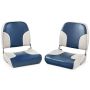 Set of 2 boat seats 41x49x47cm., blue/white