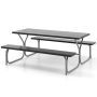 Picnic table 183x161x76cm., black/gray