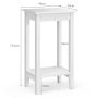 Set of 2 side tables 40.5x29.5x73.5cm., white