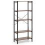 Freestanding shelf 66x34x161cm., brown/black