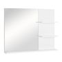 Bathroom mirror with shelf Kleankin 60x10x48cm., white