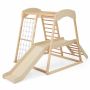 Climbing frame with slide 205x112x120cm., light brown